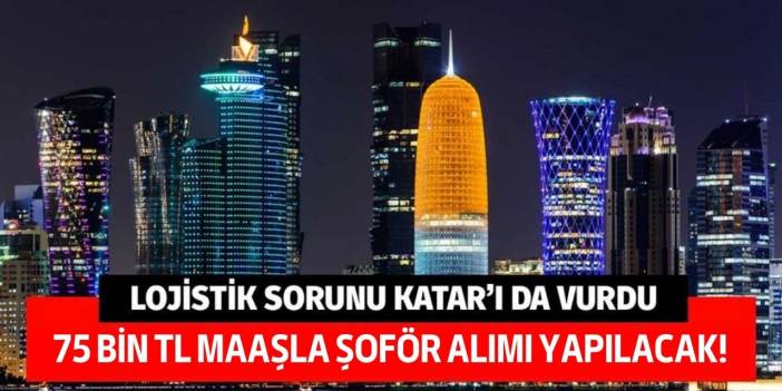 Katar'dan yurt dışı ilanı geldi! 75 bin lira maaşla çalışacak B, D, E, G ehliyeti olan şoför alınacak