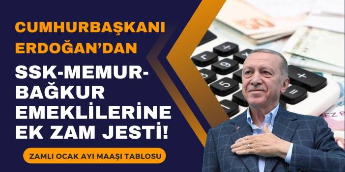 Cumhurbaşkanı Erdoğan'dan SSK BAĞ KUR emekli maaşına EK ZAM jesti! Son rakam geldi